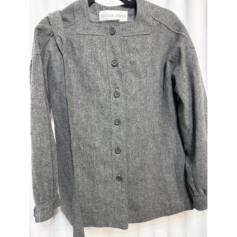 Victor Joris Jacket in Steel Gray Vintage Womens Medium Retro 80's